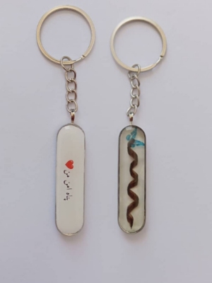 تصویر  پلاک موی یار طرح فر هلالی ( دو طرفه )