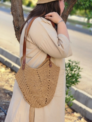 تصویر  کیف رافیا مدل لاله