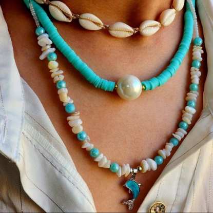 تصویر  گردنبند  صدف تابستانه