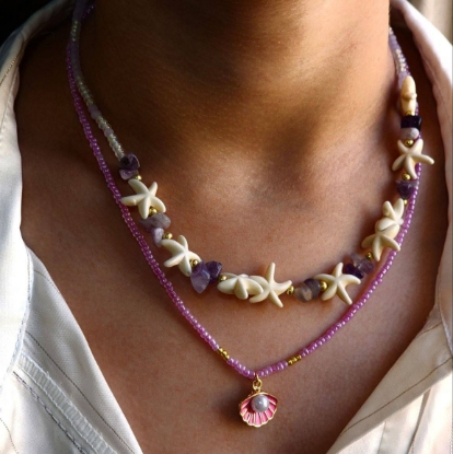 تصویر  گردنبند  ترند صدف